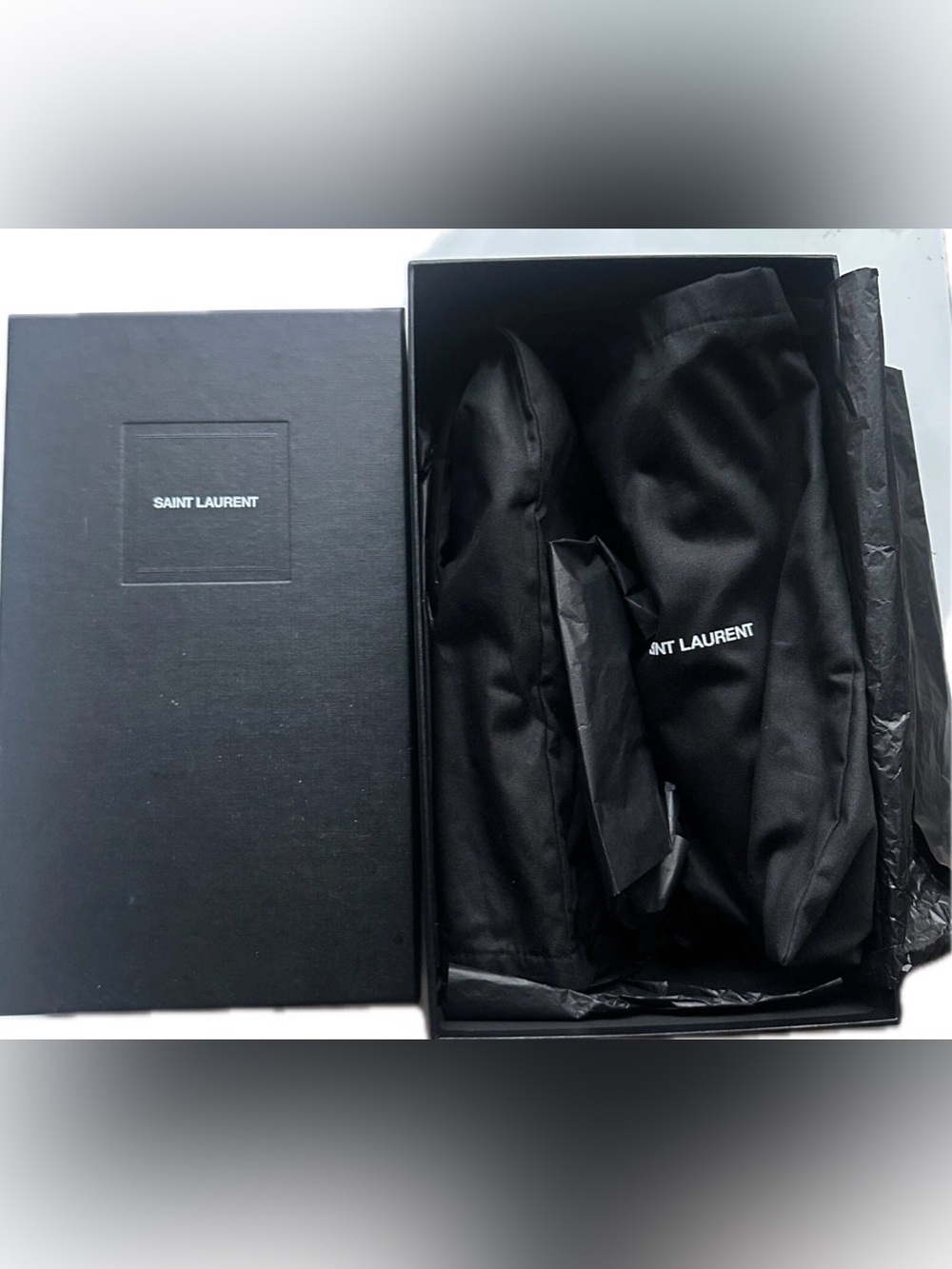 Saint Laurent “Culver” Black Suede Gladiator Sandals NIB - Picture 6 of 6